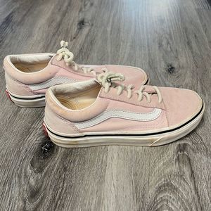 Girls Pink Suede Classic Vans, Sz 1
